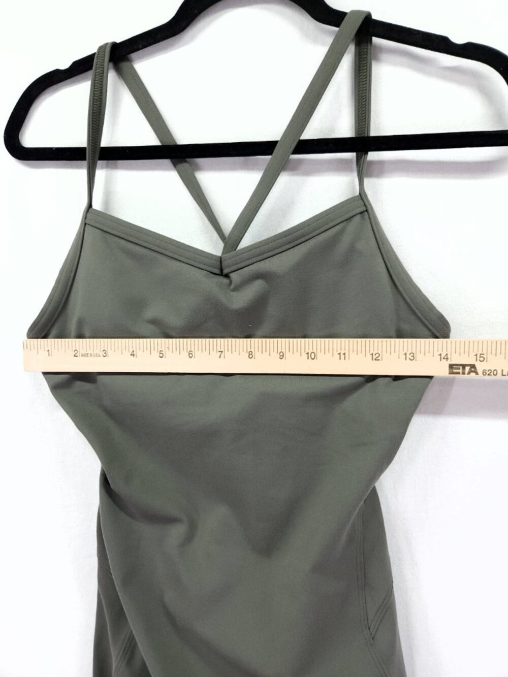 Bombshell Sportswear Sculpt Full Bodysuit Size Medium Olive Green - Picture 4 of 15